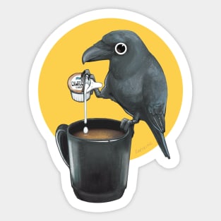 CAW-fee Crow Sticker